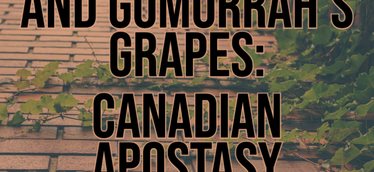 Sodom’s Vine and Gomorrah’s Grapes: Canada’s Apostasy and Bill C-4